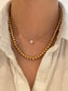 Vintage 14K Yellow Gold 6.0 mm Bead Necklace
