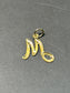 Vintage 14K Gold M Initial Charm