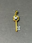 Vintage 18K Gold 21 Diamond Key Charm