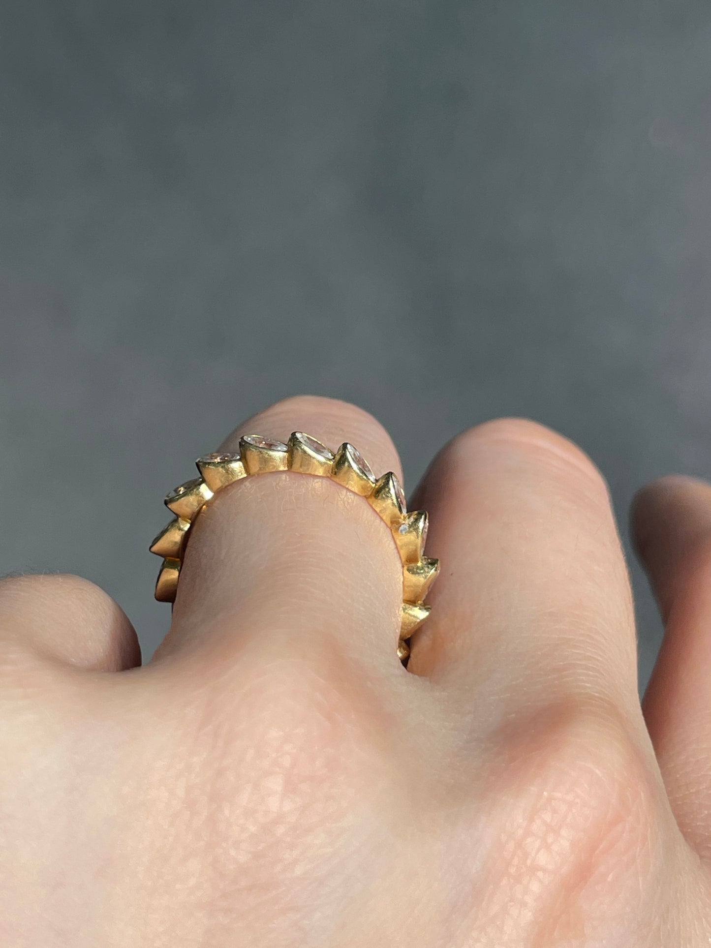 18K Gold 2.20 CTW Oval Diamond Eternity Band