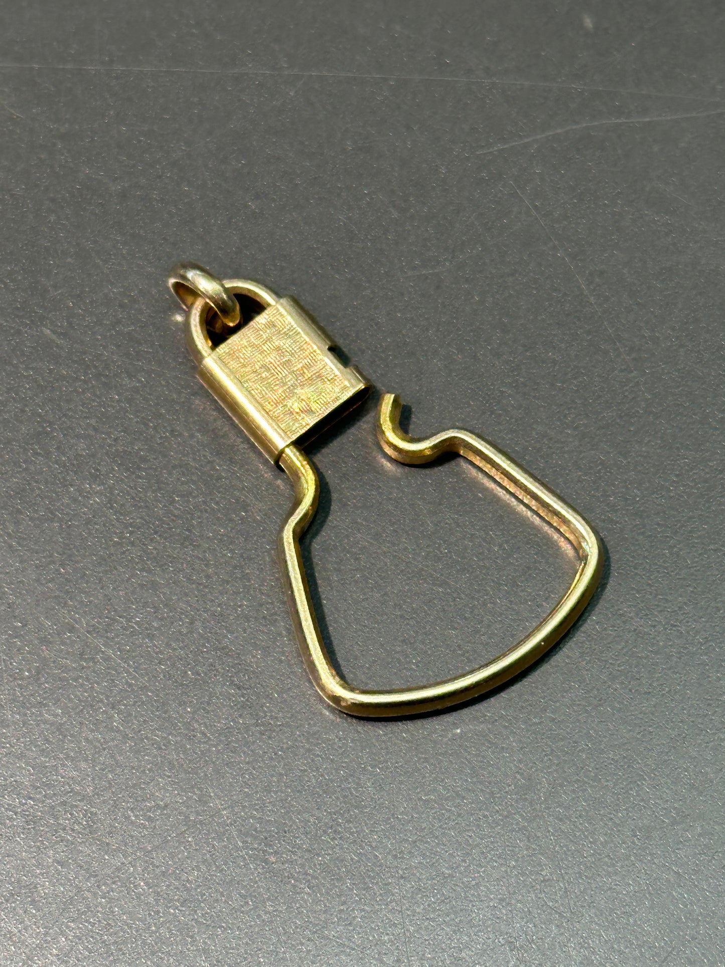 Vintage 14K Yellow Gold Medium Carabiner Clasp