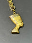 Vintage Egyptian 18K Gold Queen Nefertiti Key Chain