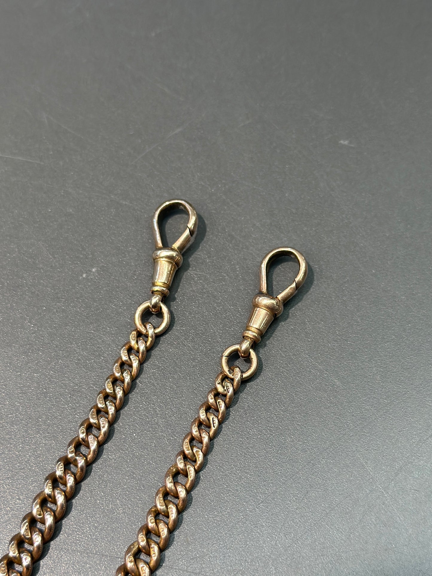 Vintage 9K Gold Graduated Albert Chain 15.0”