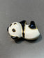 Vintage 14K Gold Enamel Puffy Panda Pendant