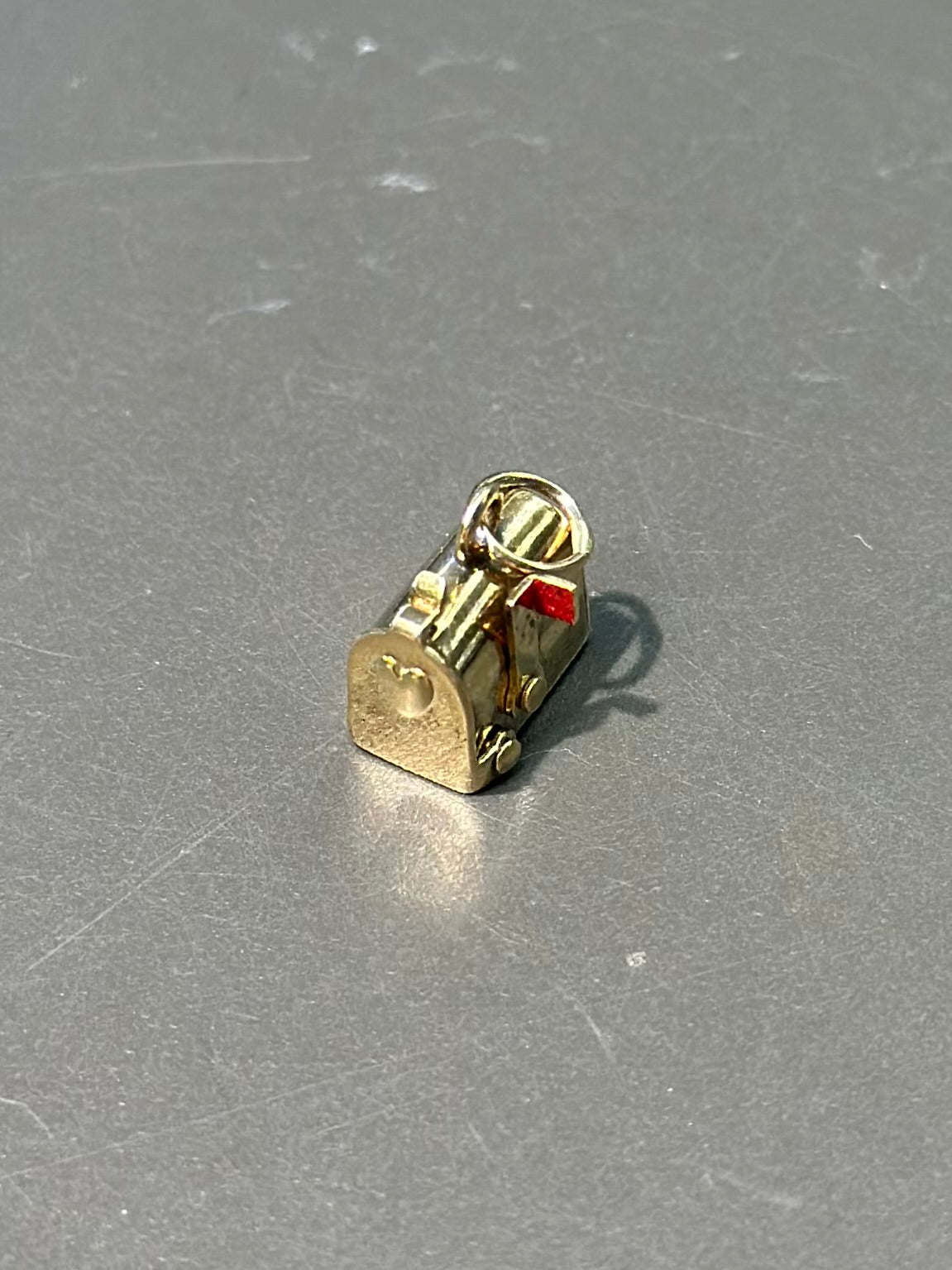 Vintage 14K Gold Articulated Mail Box Charm