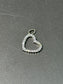 14K Gold Diamond Open Heart Charm