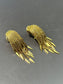 Vintage 18K Gold Spiked Tassel Fringe Earrings