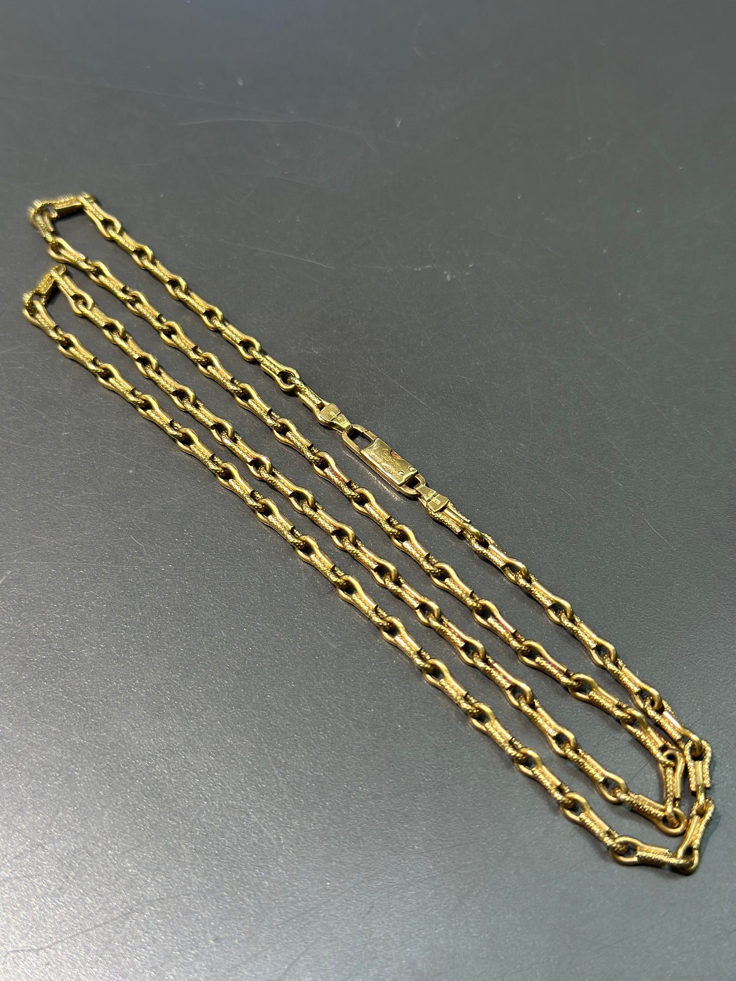 Chini 18K Gold Fancy Link Necklace 20”