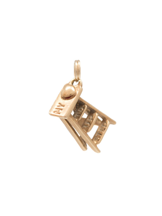 Vintage 14K Gold “Step Up to My Heart” Stair Charm