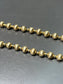 Vintage 14K Gold Brushed Finish Gold Bead Necklace