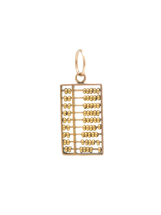 Vintage 14K Gold Mini Abacus Charm
