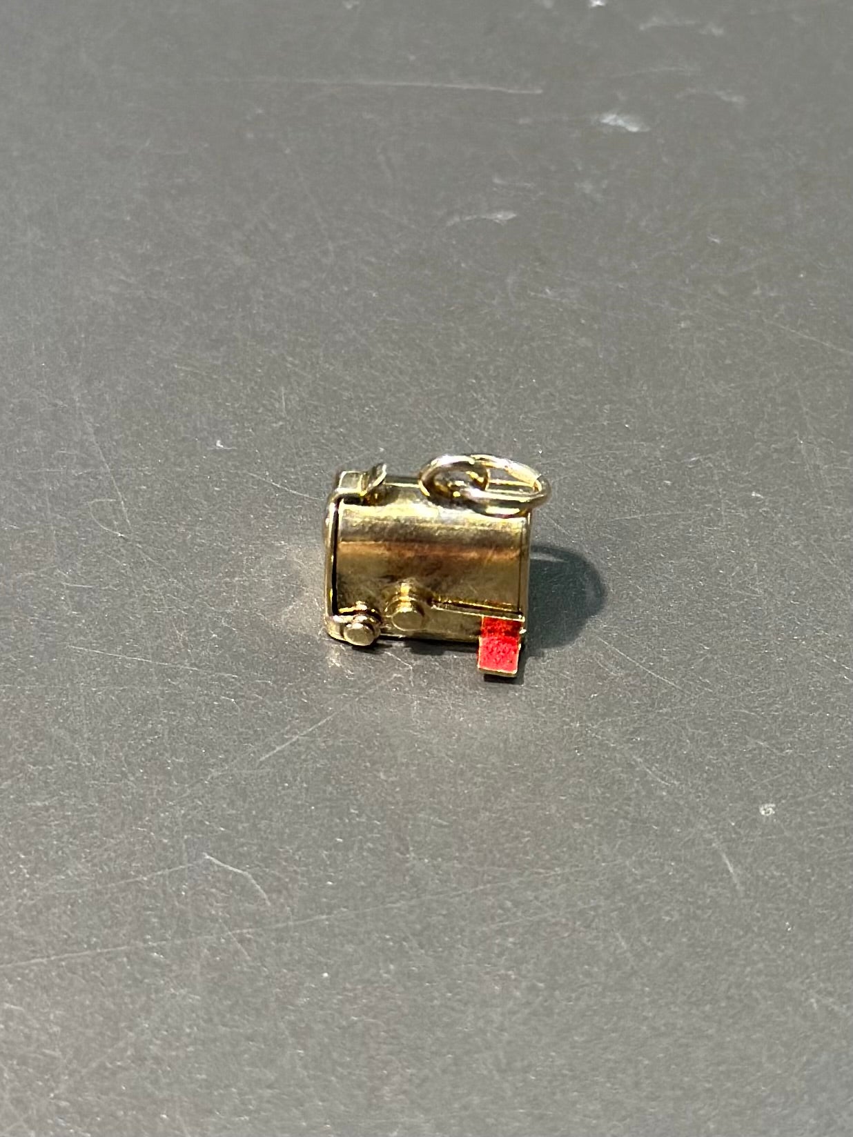 Vintage 14K Gold Articulated Mail Box Charm