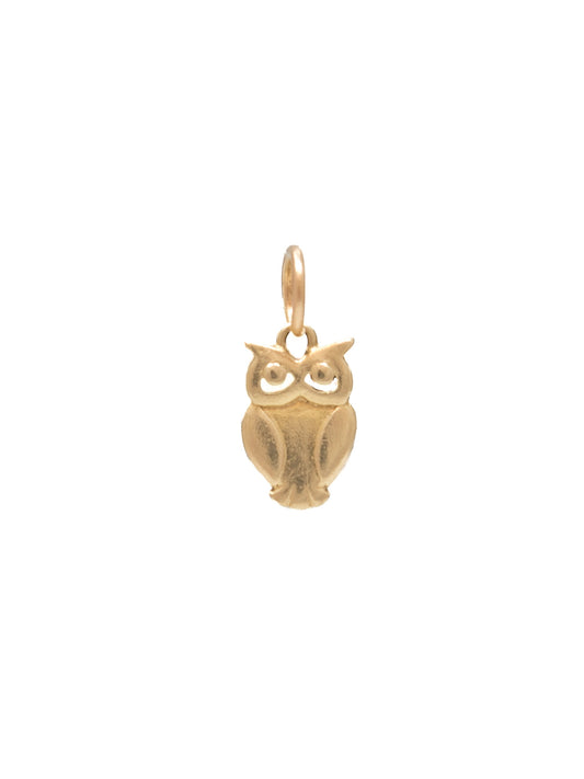 Vintage 14K Gold Mini Owl Charm
