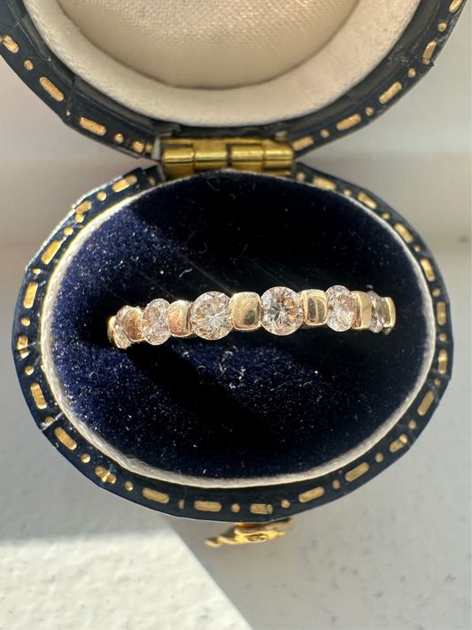 14K 金 0.48 CTW 七钻戒指