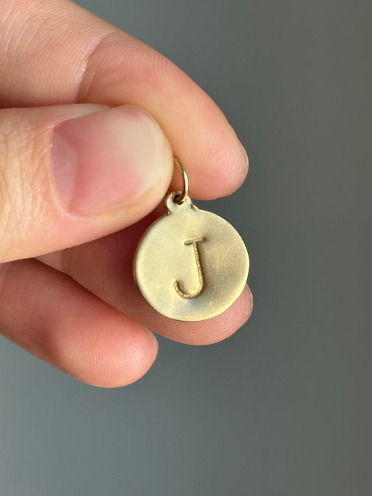 Vintage 14K "J”Letter Charm