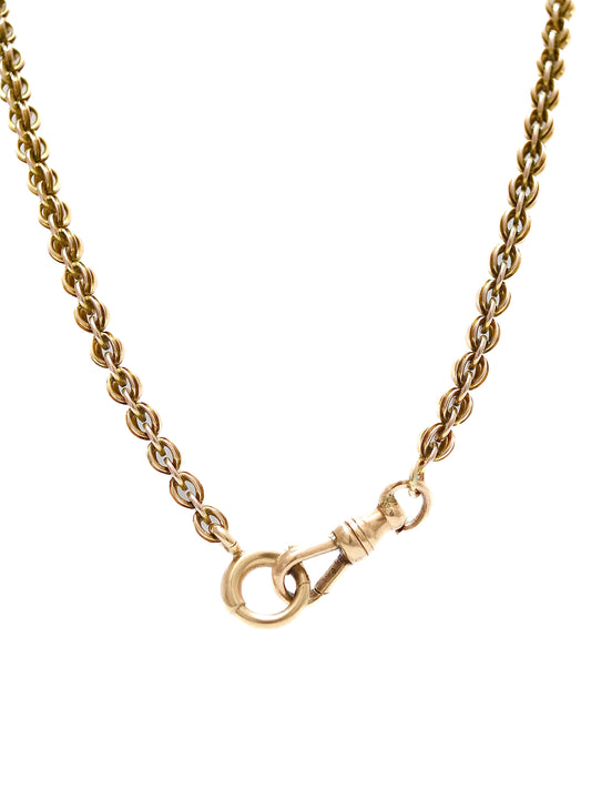 Antique 14K Gold Fancy Link Watch Chain 20.25 inch