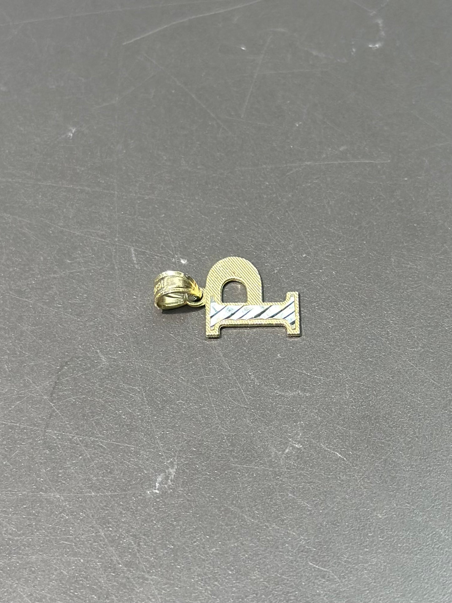 Vintage 10K Two Tone Gold Initial Charms