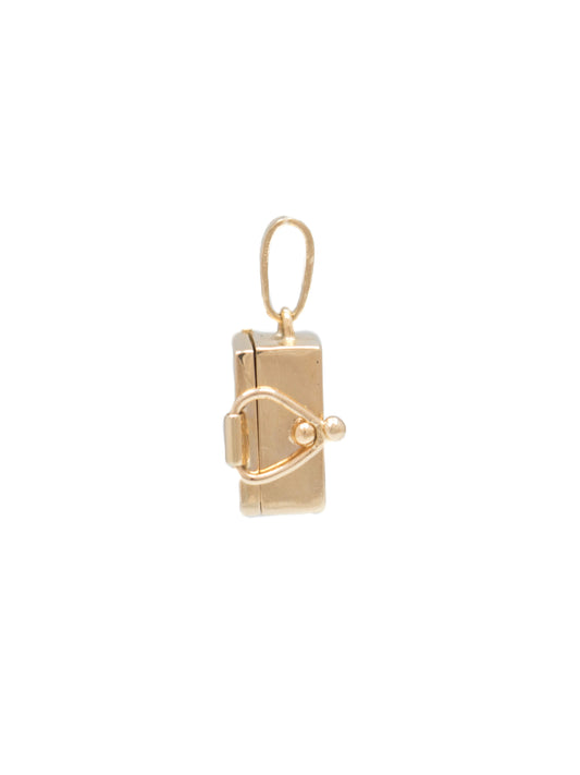 Vintage 14K Gold Open Box Charm