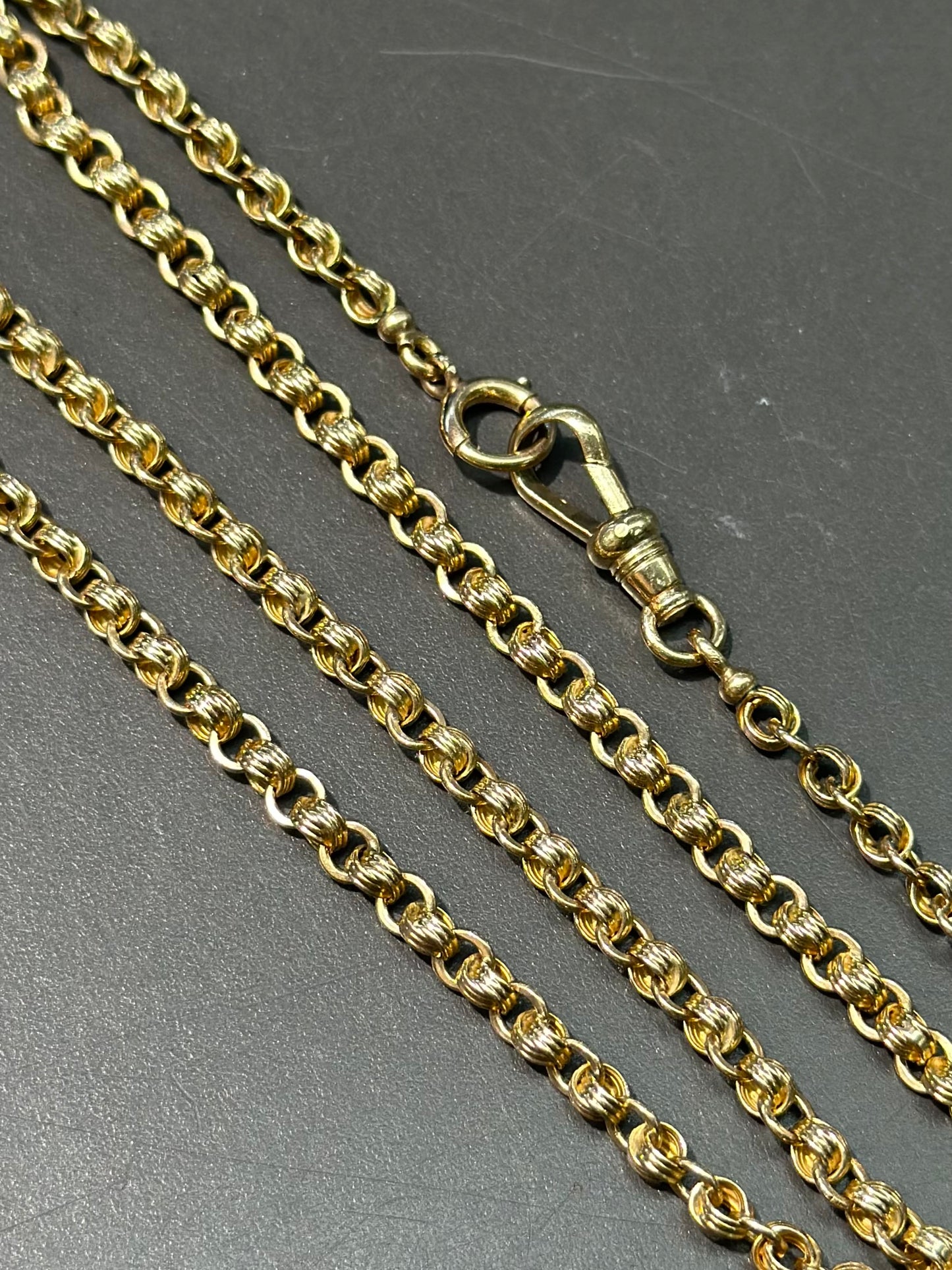 Vintage 14K Gold Fancy Link Watch Chain 20.5”