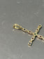 14K Gold Sapphire Ruby Emerald Cross Pendant