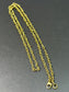 14K Gold Fancy Twisted Link Chain Necklace 16.0 inch