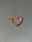 14K Gold Ruby Open Heart Charm