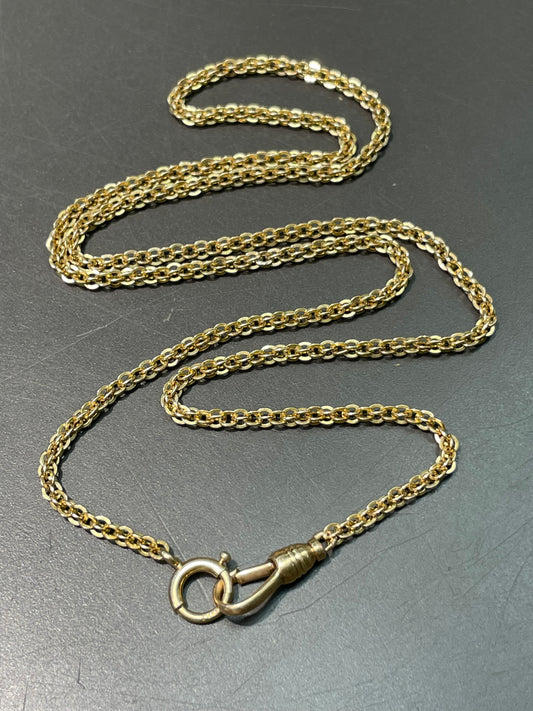 Antique 14K Gold Fancy Link Watch Chain 22.0 inch