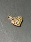 Vintage 14K Gold Diamond Puffy Heart Charm