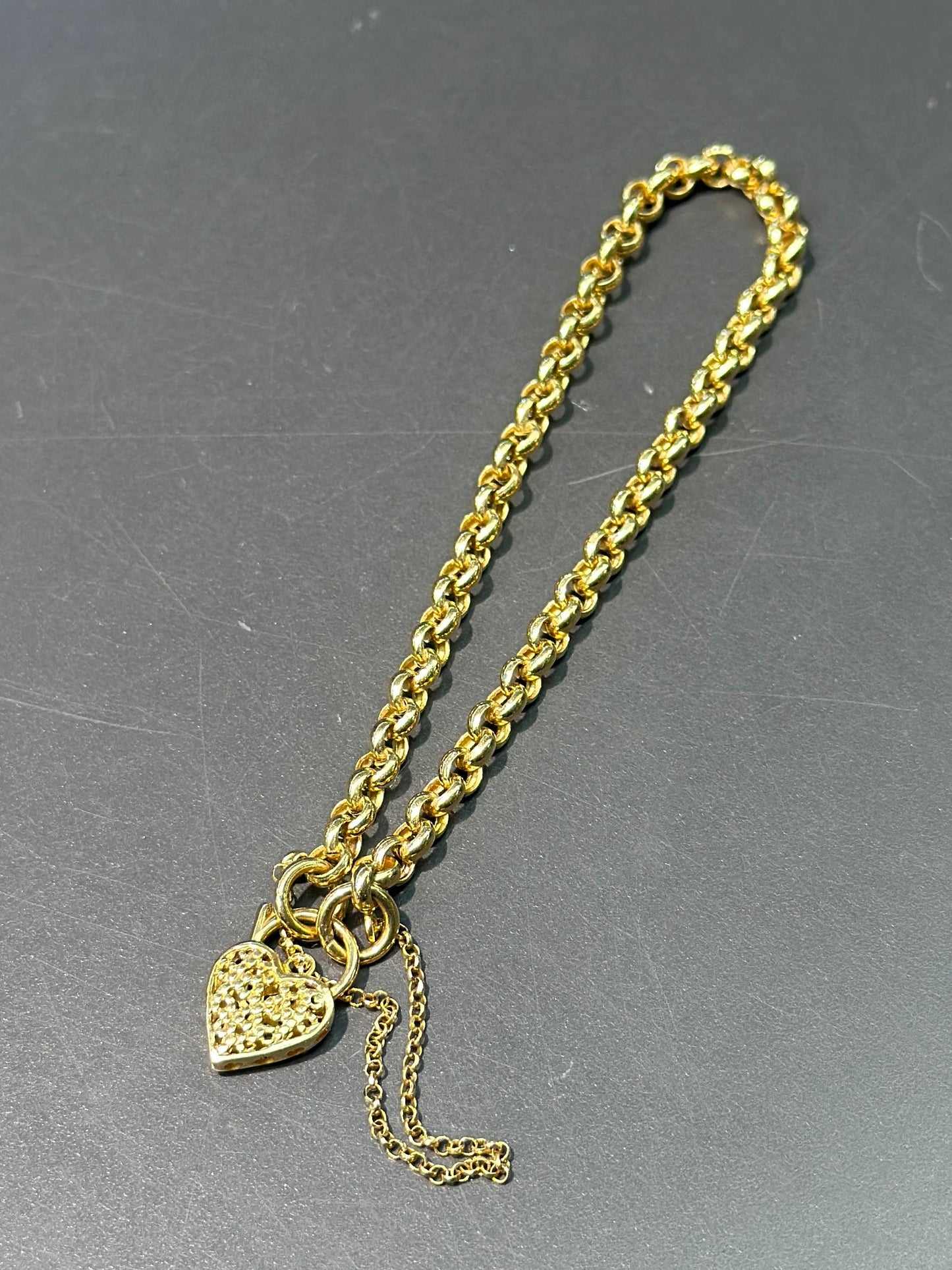 18K Gold Padlock Bracelet