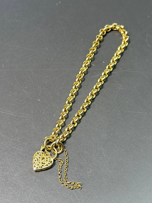 18K Gold Padlock Bracelet