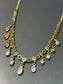 Victorian 15K Gold Opal Sapphire Fringe Necklace