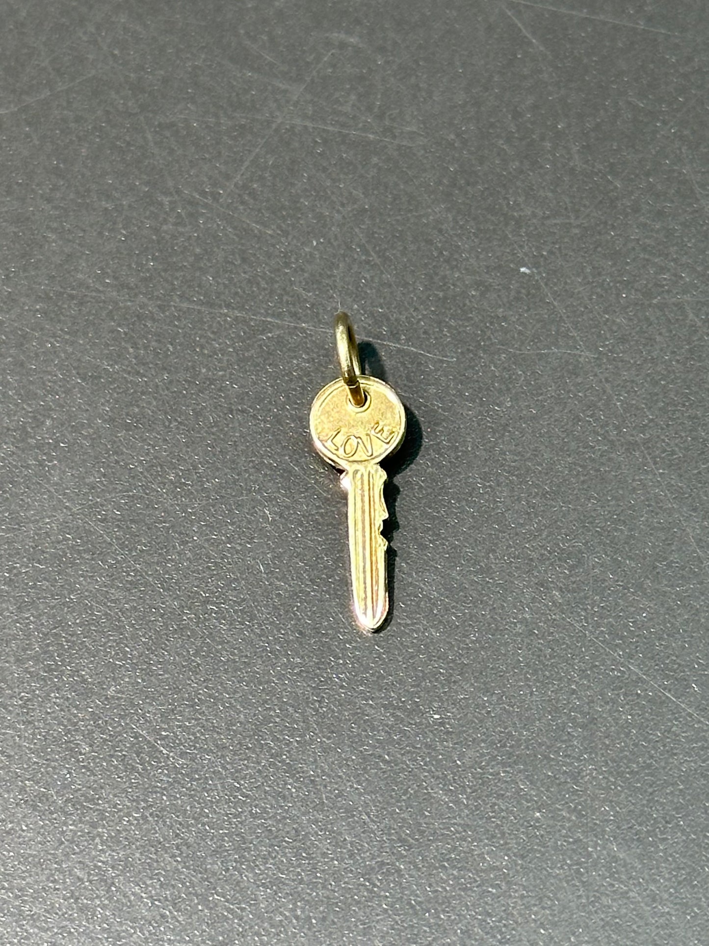 Vintage 14K Gold Key to “Success” and “Love” Charm