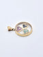 Vintage 14K Gold Sapphire Ruby Emerald Clover Shaker Charm