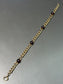 Vintage 18K Gold Garnet Cabochon Curblink Bracelet