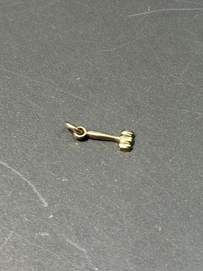 复古 14K 金木槌吊饰