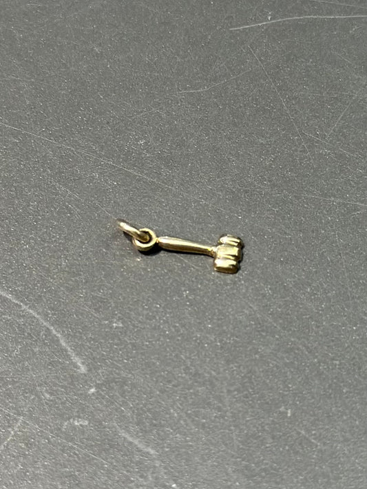复古 14K 金木槌吊饰