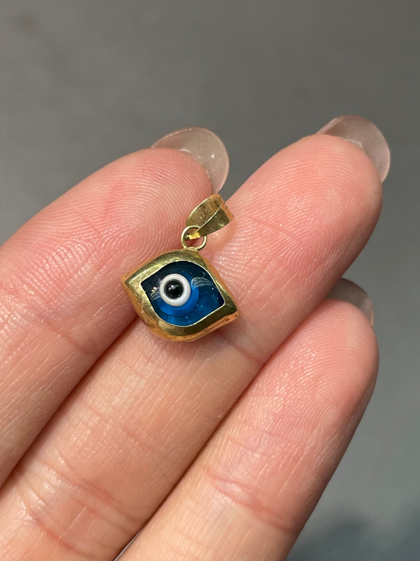 Vintage 14K Yellow Gold Evil Eye Charm