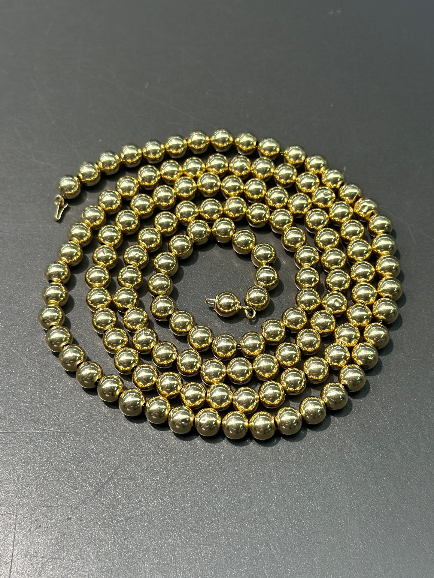 Vintage 14K Gold Bead Necklace