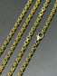 14K Yellow Gold 3.0 mm Solid Biker Link Necklace 18.5 inch