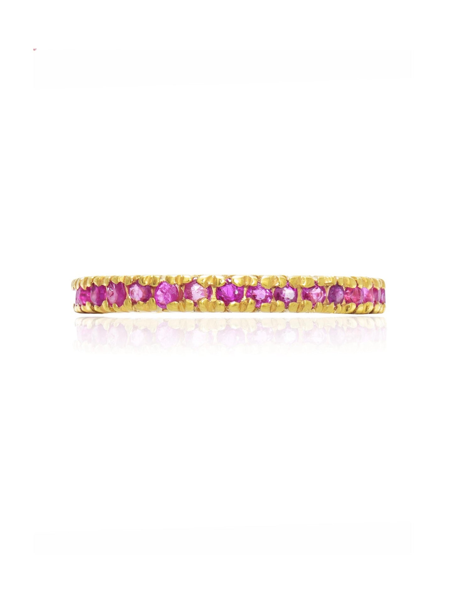 14K Gold Ruby Eternity Band Ring