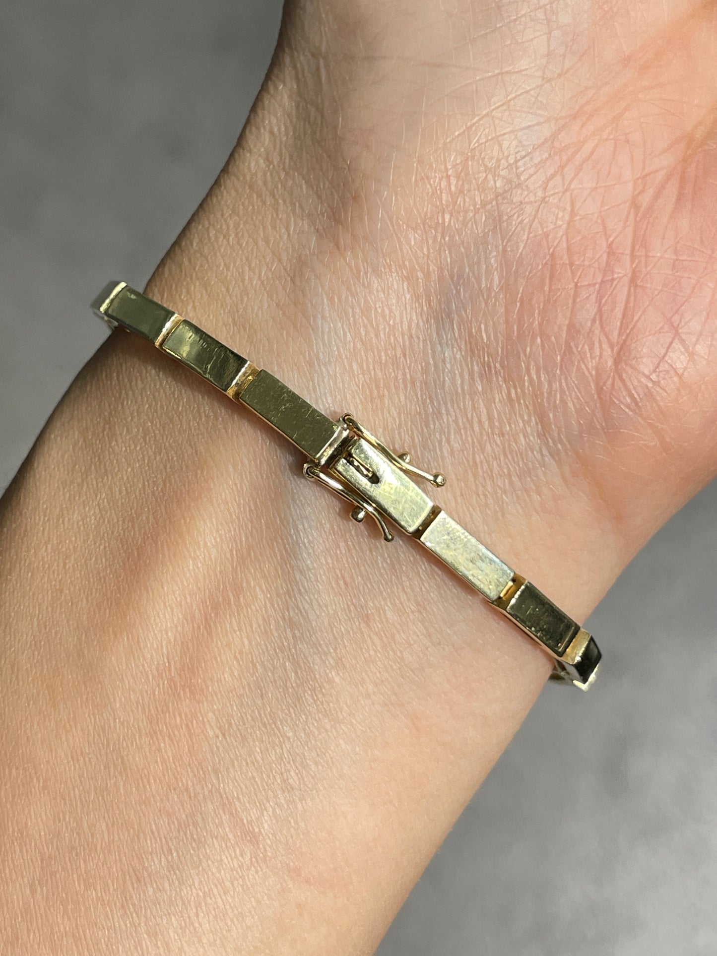 Vintage 14K Gold Emerald Ruby Sapphire Diamond Bracelet