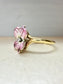 Art Nouveau 14K Gold Larter & Sons Enamel Flower Ring