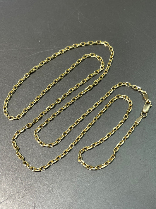14K Gold 2.5 mm Cable Chain Necklace
