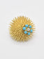 Tiffany &amp; Co. Broche oursin en or 18 carats et diamants turquoise