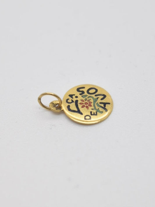 Vintage 19K Gold Lembrança de Avos Charm