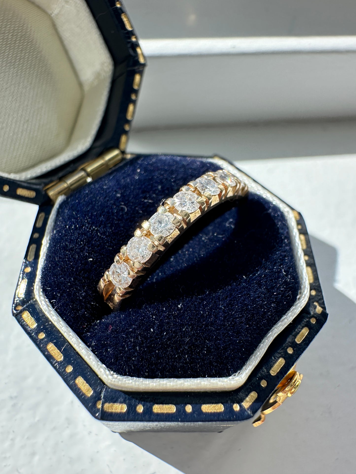 14K Yellow Gold 0.35 CTW Seven Stone Diamond Ring Band