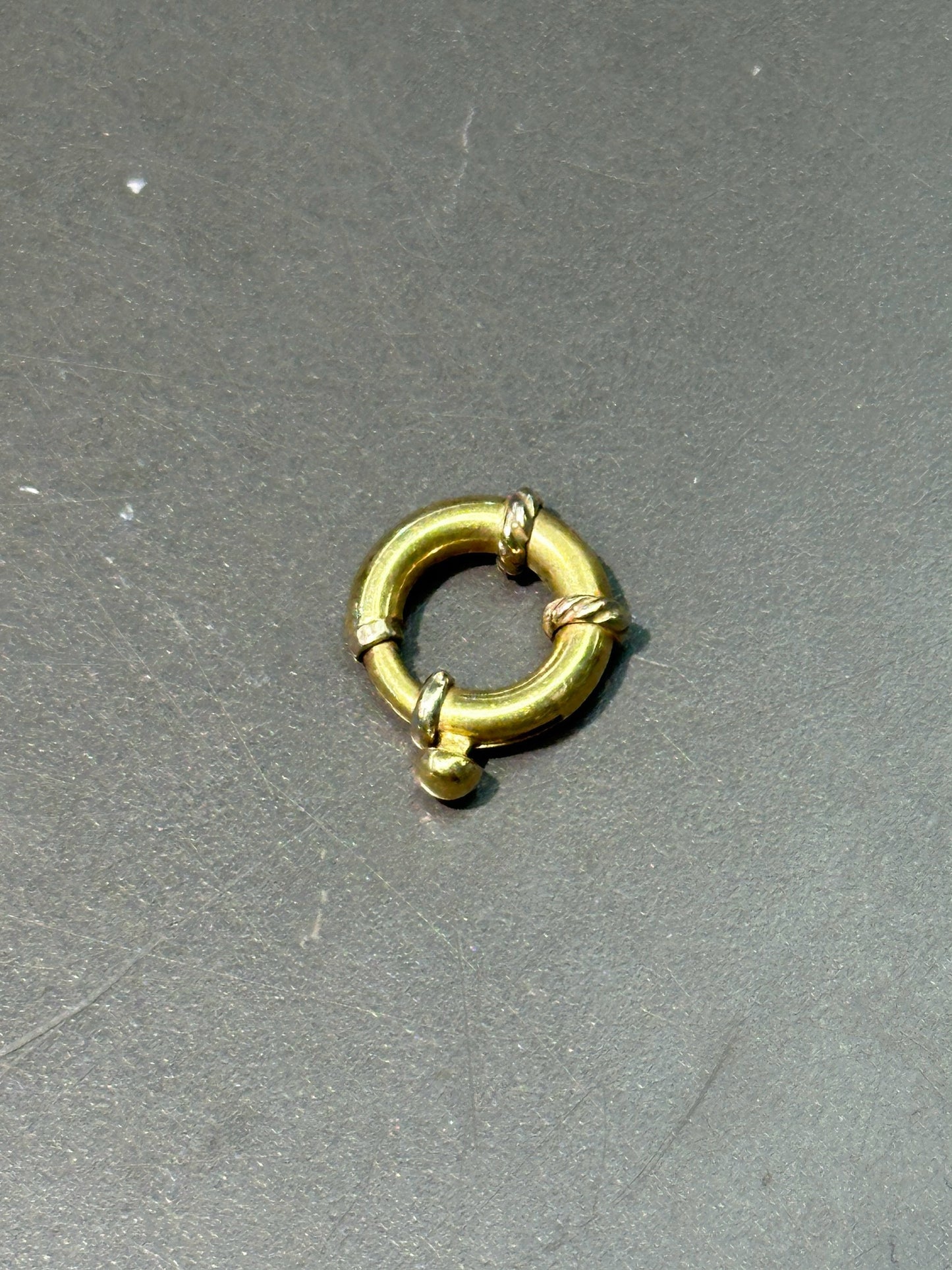 复古 14K 黄金圆形连接扣