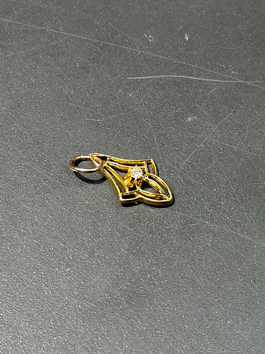 新艺术风格 14K 金吊饰