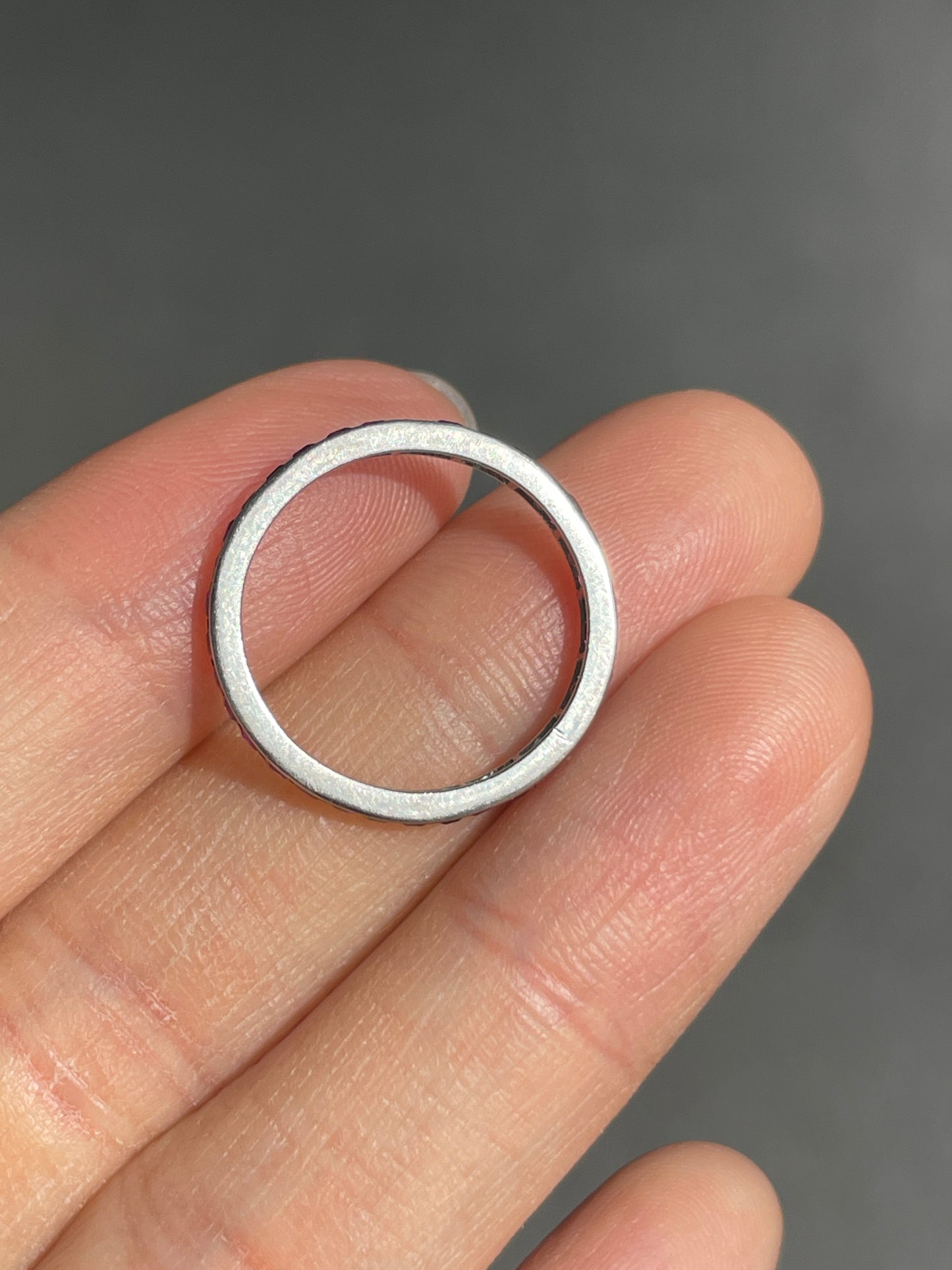 Antique French Platinum Ruby Band Ring