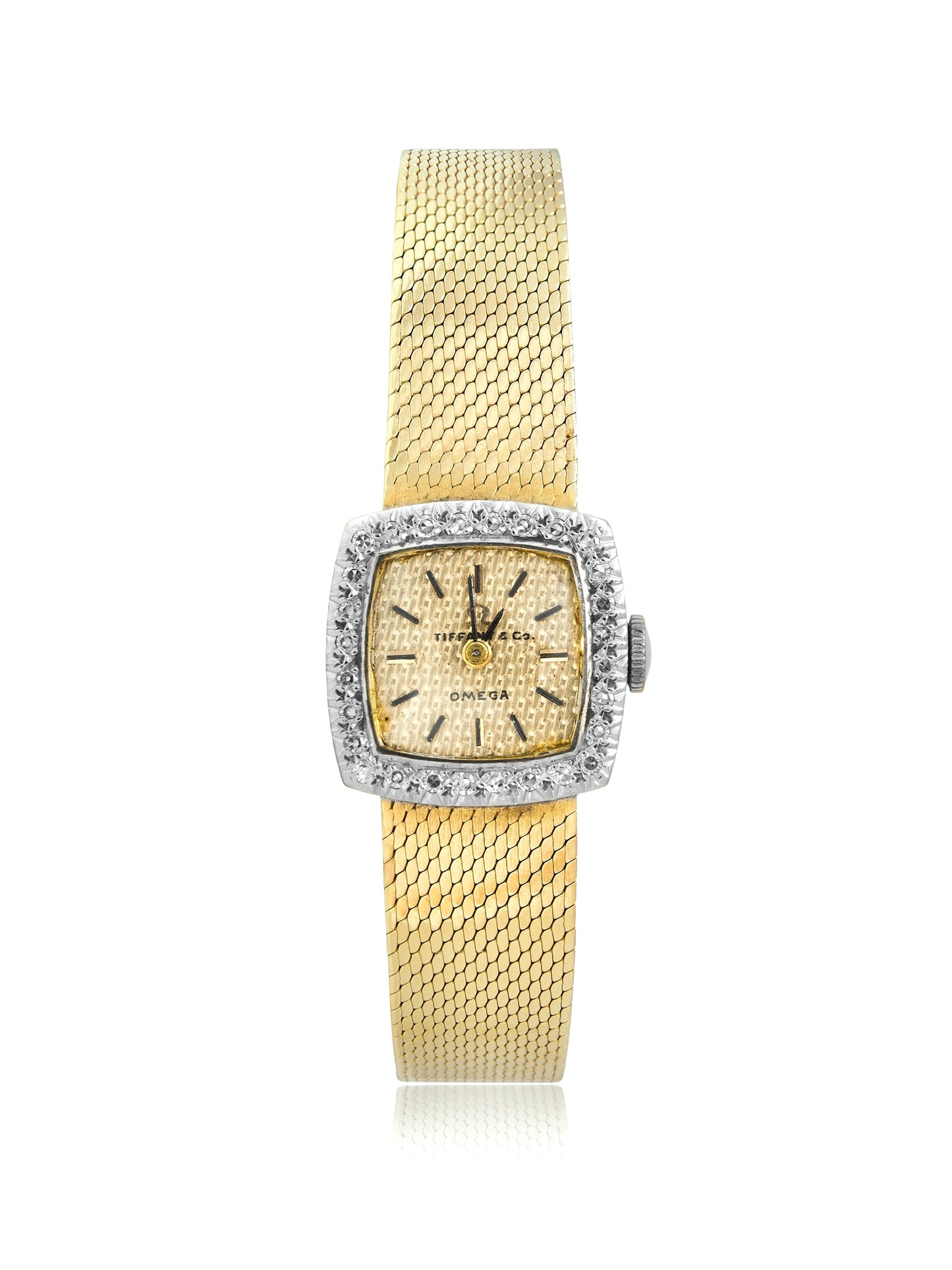 Vintage Omega for Tiffany & Co. 14K Gold Wrist Watch